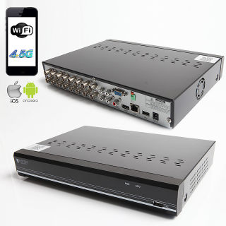 RAYDIN SONIC-K16 2Mpix, H264, 16Kanal Video, 4Kanal Ses, 1 HDD, 1080N, 3G Wifi, RaydinView 5in1 DVR